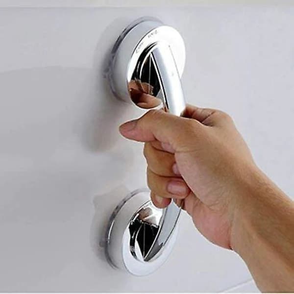 Suction Cup Door Handle, Refrigerator Bathroom Door Handle, Support Handle, Solid And Exquisite, (Silver)