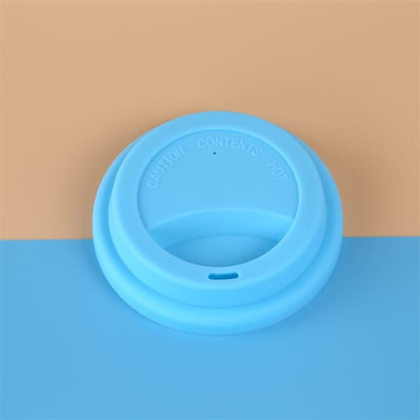 5-pack Silikondrycklock Mugglock Återanvändbara kaffemugglock Slumpmässiga färger