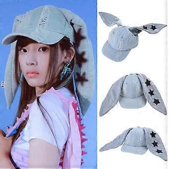 Denim Baseball Cap Denim Sun Hat Casual Fit Strapback Cap Denim Baseball Cap Women Rabbit Ears Hat Adjustable Beach Hat (Ear graffiti 3 five)