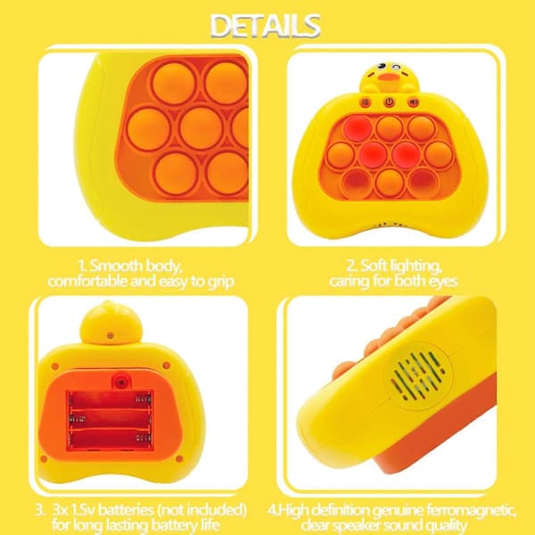 Fidget Toys, Handheld Speed Push Game Machine, Quick Push Game, Fidget Game Toy (Duck)