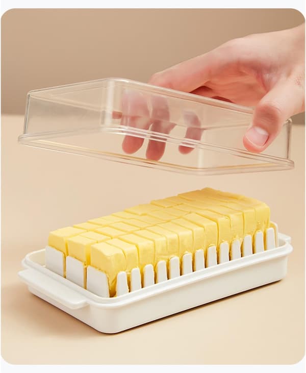 Smørskål med låg, smørbeholder og opbevaringsboks til bordplade (lille størrelse)