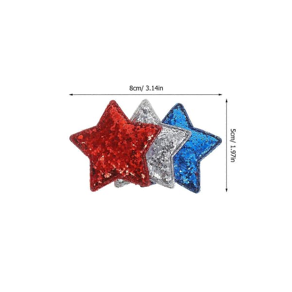 Patriotic Star Hair Clips Compatible with Independence Day with 8 Pcs Multi Multi