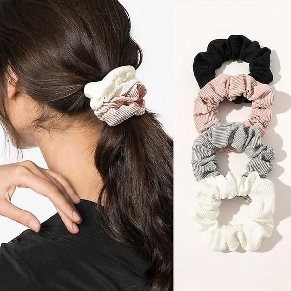 Hårbånd Scrunchies til kvinder og piger, søde hårbånd til tykt krøllet hår, ingen folder, hårtilbehør, bløde reb, hestehale