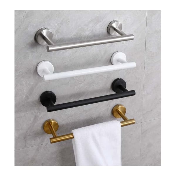 Håndklædeholder Toiletpapirholder Håndklædekrog 3 i 1 Badeværelsestilbehør Sort