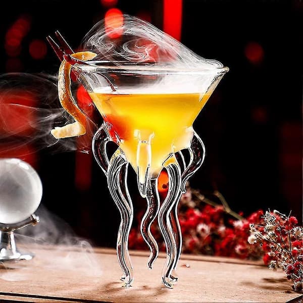 2 kpl Mustekala Cocktail-lasit Martini-lasit Meduusalasit Viinilasit Juomalasit Baarimukit Työkalut