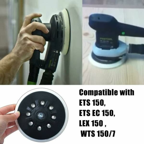 150 mm (6 inch) 17-hole sanding pad compatible with Bos-ch Festool