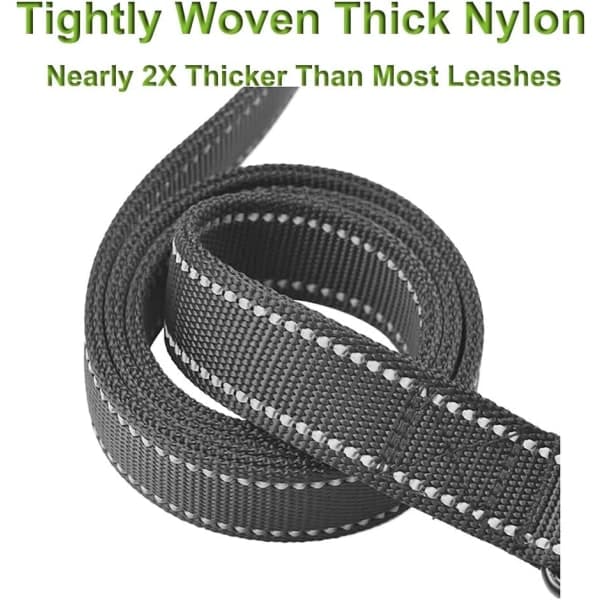 Dog Leash for Large Dogs, Traffic Stop with 2 Handles for Extra Control