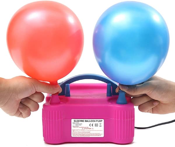 Electric Balloon Pump, Portable High Power Dual Nozzle Air Pump