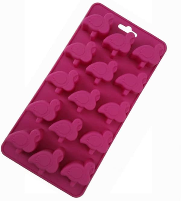 Flamingo 15-pack silikonform, pralinform, isform Rosa pink