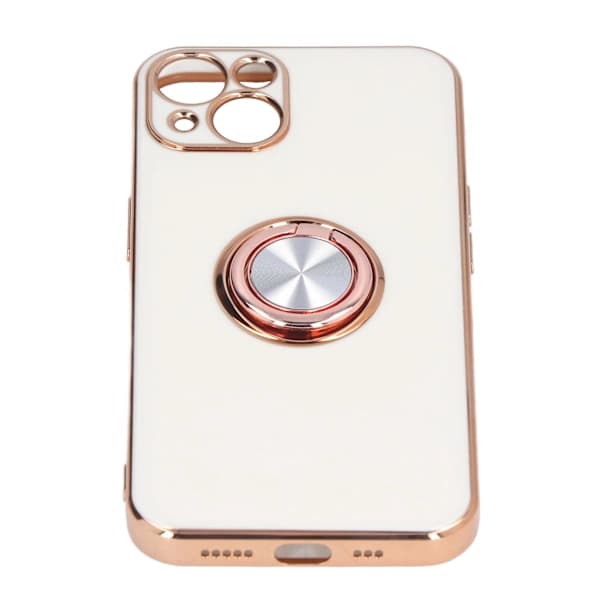 Mobilskall til iPhone 13 med roségullfarget glitterringholder, ultratynt fleksibelt TPU-deksel