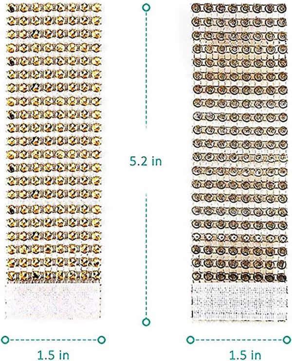 50 stk. skinnende strass-serviettringer for borddekorasjon, bryllup, middag, fest, DIY gull