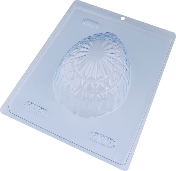 Pralineform Mønstret Æg 400g - BWB 805 - 3-delt form Transparent transparent