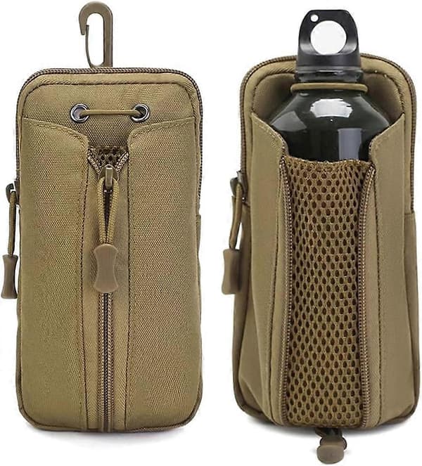 Taktisk vattenflaskhållare ficka utomhus midjeväska mobiltelefon pack militär nylon utrustning organizer utility EDC hölster