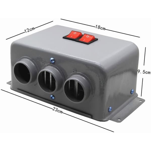 800W 12V Compact Car Heater with 3 Vents, Fast Heating and Defrosting, Low Noise, Compatible with Most Vehicles