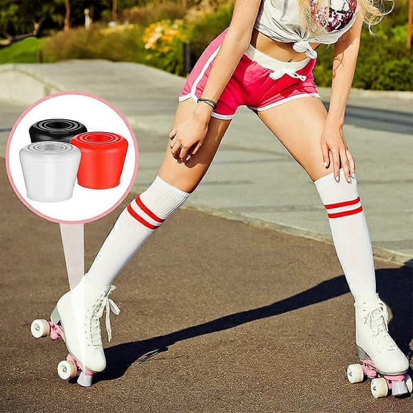 Roller Skate Toe Stops Set Roller Skate Toe Stops with 4 Screws Replacement Skate Accessories