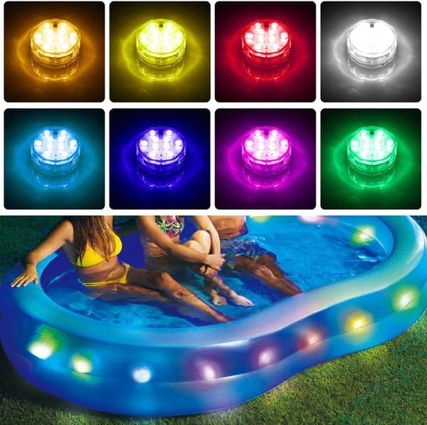 LED-poollampe drevet af AAA-batterier Kan bruges til h