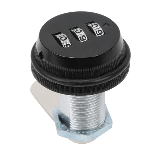 3-Digit Combination Padlock Zinc Alloy Password Lock Home Security Accessories for Drawers Black