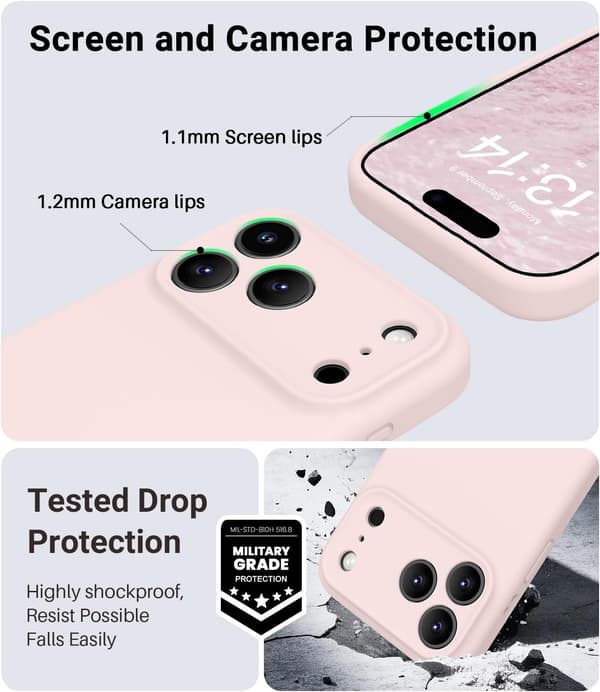 Magnetisk silikondeksel til iPhone 17 Pro Max, MagSafe-kompatibel, Rosa[JUN] iPhone 17 Pro Max Rose iPhone 17 Pro Max Rose