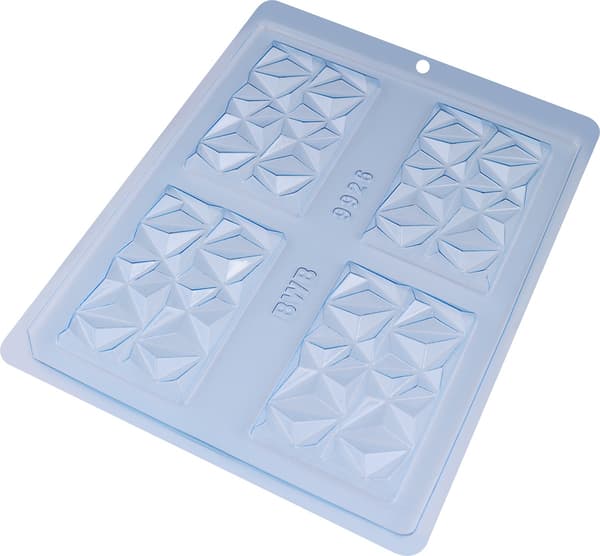 Pralinform Dubai Kunafa - Diamantblokk - Sjokoladeform - BWB 9926 Transparent transparent
