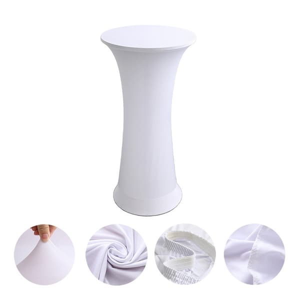 Cocktail polypropylen stretch rund dug (hvid)
