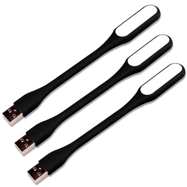 3 stk. Mini USB LED-lampe USB-lys til bærbar computer tastatur Fleksibel læselampe USB-drevet LED-lampe Bærbar USB-computerlampe