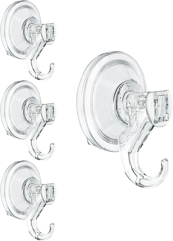Suction Cup, 4-pack Strong Pressure Lock Vacuum Multifunctional Suction Cup Heavy Duty Suitable for Bathroom, Kitchen Hanging Suction Cup