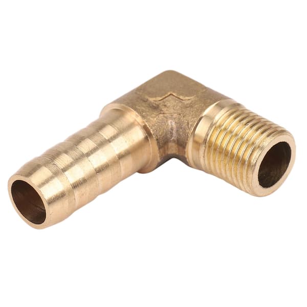 8mm letku X 3/8\" ulkokierre 90 asteen messinkikulmaliitin