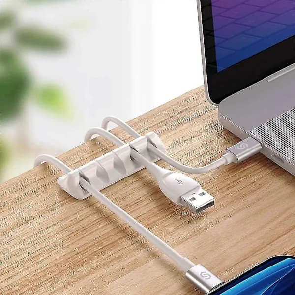 Cable Holder, 5-pack Cable Management Wire Organizer Clips (white)[CO]