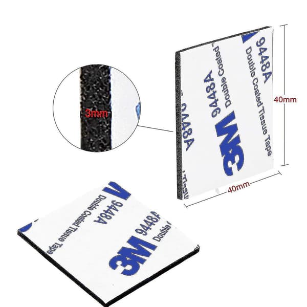 3M Kompatible Dobbeltsidige Skummonteringsputer 40x40mm 150st Sterk Tape[JUN]