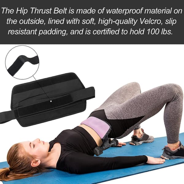 Hoftestød bælte til håndvægte, Booty bælte til hoftestød, hoftestød pude til squats, lunges, glute bridges