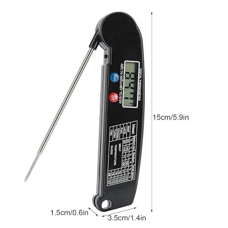 Digital foldbar kødtermometer med LCD-skærm til grill og køkkenbrug