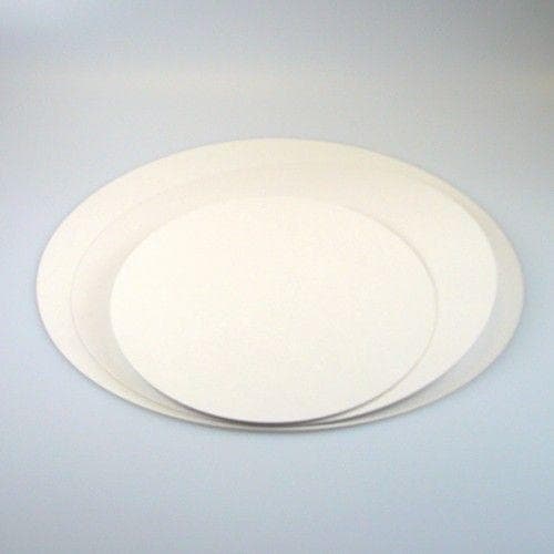 Vita Kakebrett, 5-pakning, 20 cm Kakekort Fettsikkert -FunCakes Vit white
