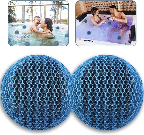 Spa- og poolskumabsorber, 2-pak, genanvendelig olieabsorberende svamp, vaskbart flydende filter