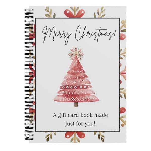 Christmas Gift Card Book, Spiral-Bound Card Book - Surprises on Every Page, DIY Meaningful