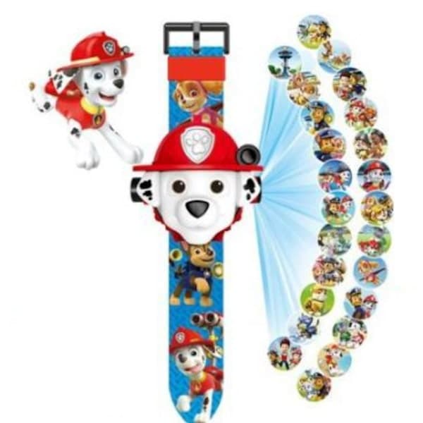 Paw Patrol ur med projektorfunktion 24 billeder Julegave
