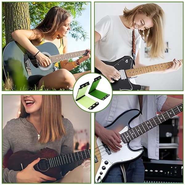 Guitar Cleaning Brush Set, Universal Cleaning Tool, Dark Green for Rust, Light Green for Oil