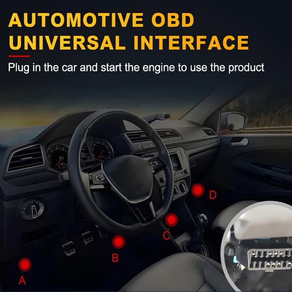 Bil OBD2 Scanner, Universal Kodelæser CAN Diagnostikværktøj til Alle OBDII Protokol Køretøjer
