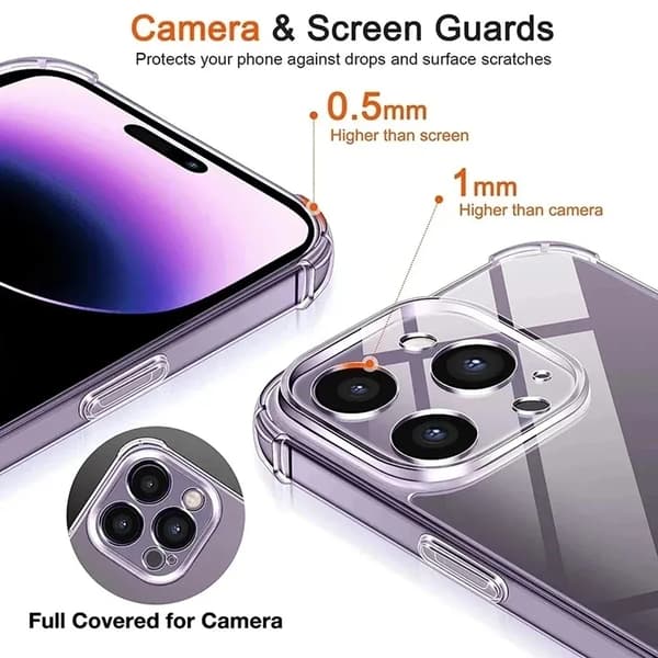 Luxury Shockproof Silicone Clear Design Case Compatible with iPhone 17 16 15 14 13 12 11 Pro Max Mini X XR Xs 7 8 Plus Soft Shell[LD] For For