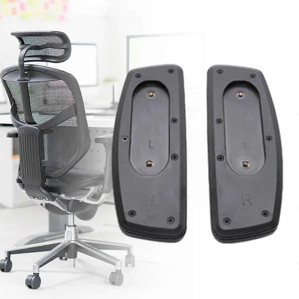 2 stk kontorstol erstatningsarmlener armputer vanntette enkle å installere med monteringshull holdbare skrivebordsstol armputer fast montering SH