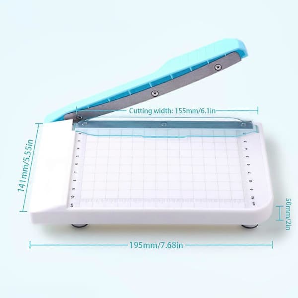 Heavy Duty Paper Cutter: Sharp Guillotine Blade, 155mm Cutting Width, Portable and Durable for Office, School, and Crafts