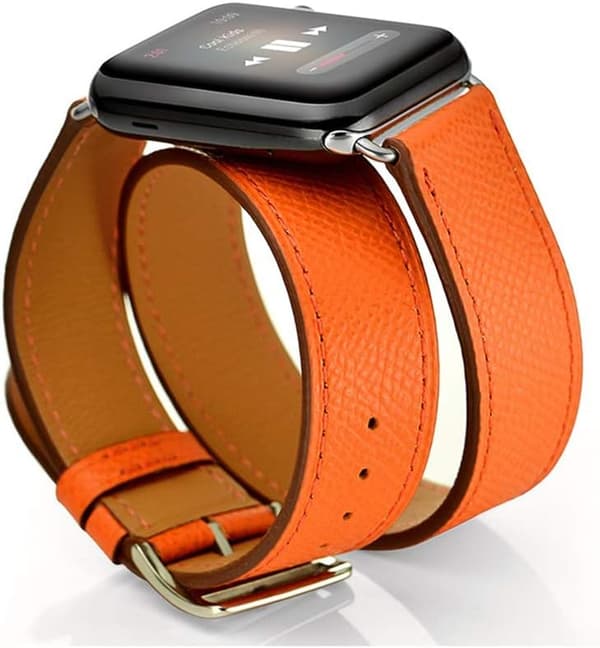 Orange strap compatible with Apple Watch 49mm 45mm 44mm 42mm
