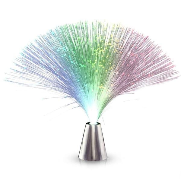 Fiberoptisk Lampe / Fiberlampe - Farveskiftende - 21 cm multifärg multicolor
