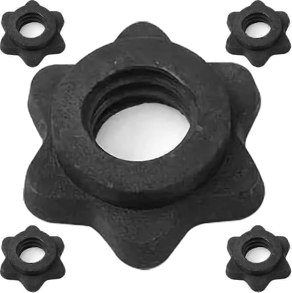 5-pack 2,5 cm skivstångsklämmor, spinlock-kragar, hantel, sexkantsmutter, 2,5 cm skivstångs spinlock-kragar, skruvklämmor