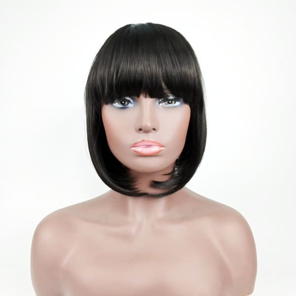 Flirty Wig, Black, Short Hair with Fringe