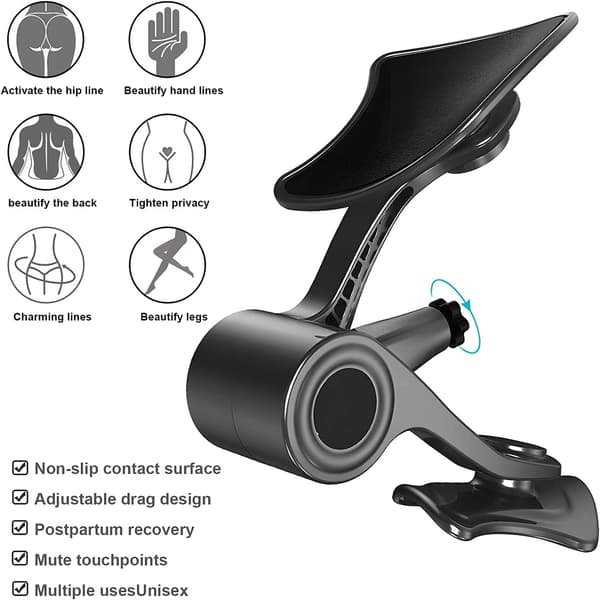 Thigh Toner Pelvic Floor Inner Thigh Exerciser Strength Trainer for Women and Men Adjustable Strength Inner and Outer Thigh Exerciser-FY-