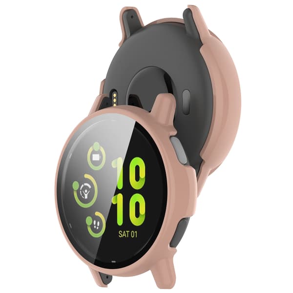 Suojakotelo Garmin Active5:lle karkaistulla lasisella näytönsuojalla (läpinäkyvä)