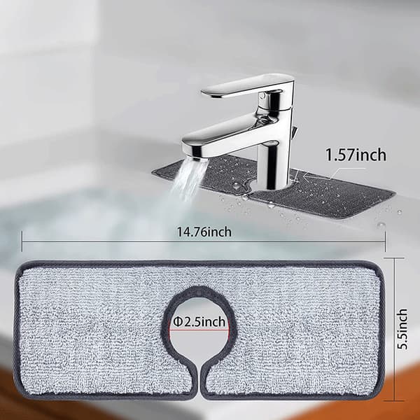 Pakket kranplate toalett sprutbeskyttelse vask kran mikrofiber absorberende pute absorberende pute