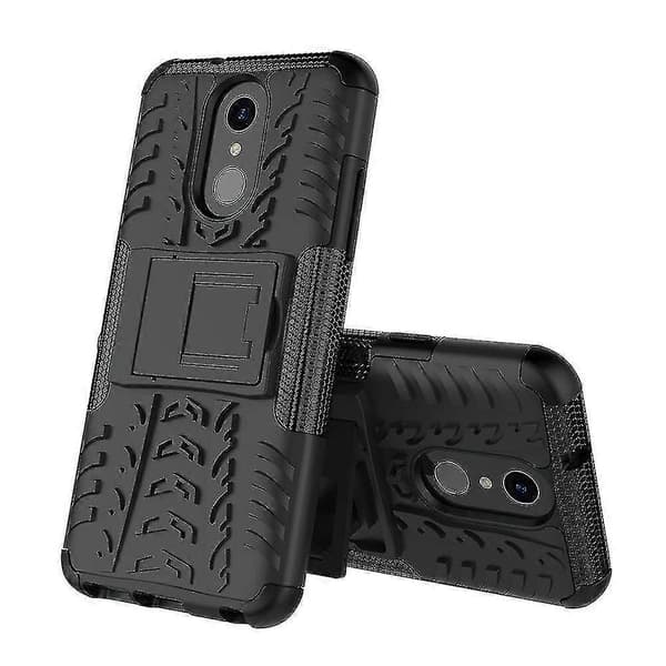 Sort Pneumatisk Hybrid 2-i-1 TPU Etui Til Din Lg Q7