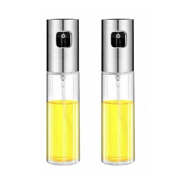 2 stk. oliesprayflasker til madlavning, olivenolie-eddike-dispenser med glaskrop