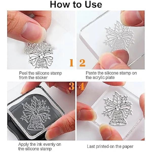 Christmas Nutcracker Pattern Decoration Clear Stamps Christmas Lantern Small Bell Transparent Silicone Stamps for DIY Scrapbooking Embossing Stencils